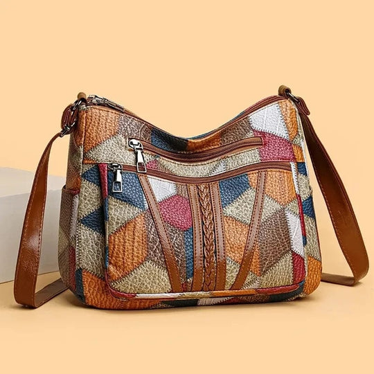 AURARO | MOSAIC LEATHER HANDBAG
